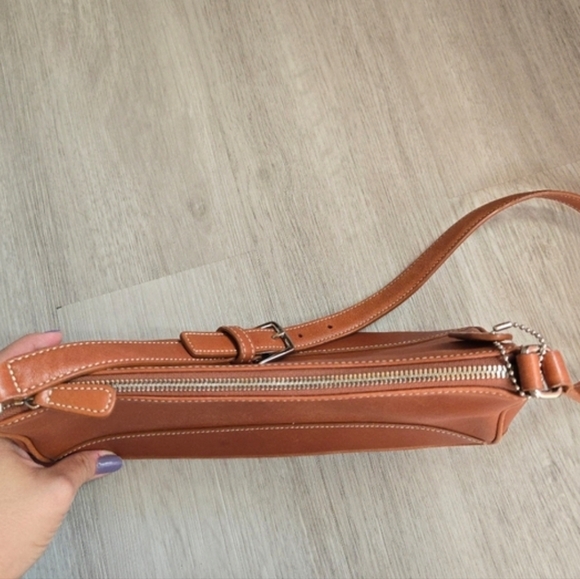 COACH Brown Leather 7587 Hampton Demi Shoulder Bag Purse - Picture 9 of 16